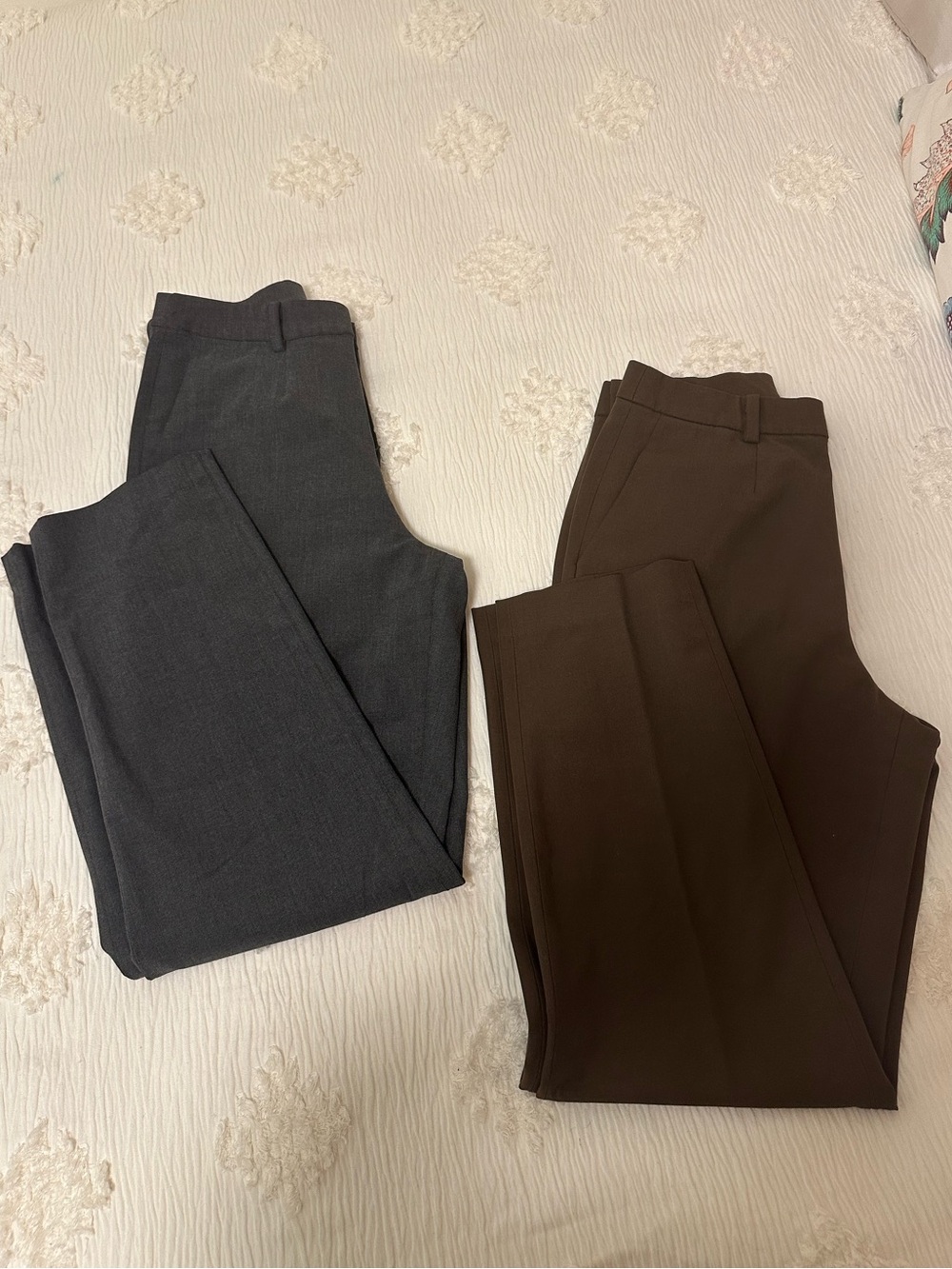 Women’s Classic Straight Dress Pants - Gray and Brown